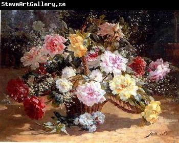 unknow artist Floral, beautiful classical still life of flowers.070